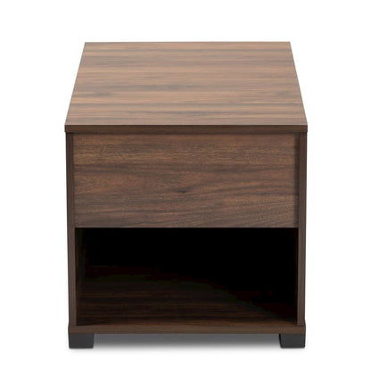 Skylar Modern and Contemporary Walnut Brown Finished Cat Litter Box Cover House