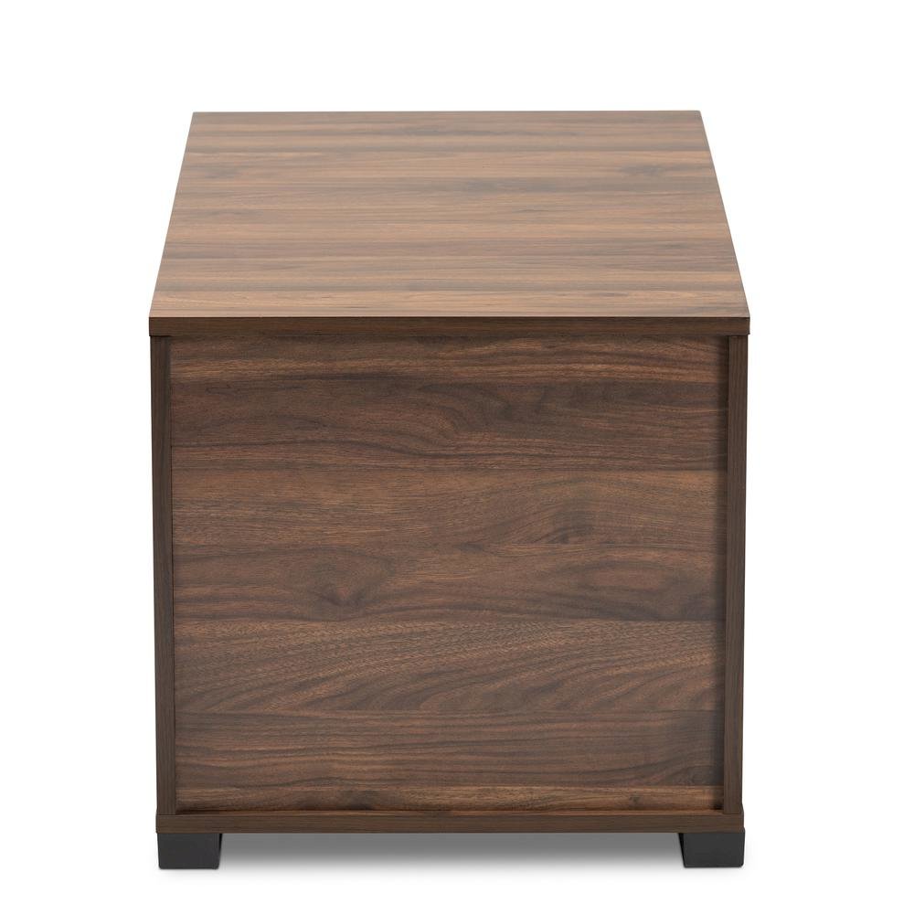 Skylar Modern and Contemporary Walnut Brown Finished Cat Litter Box Cover House