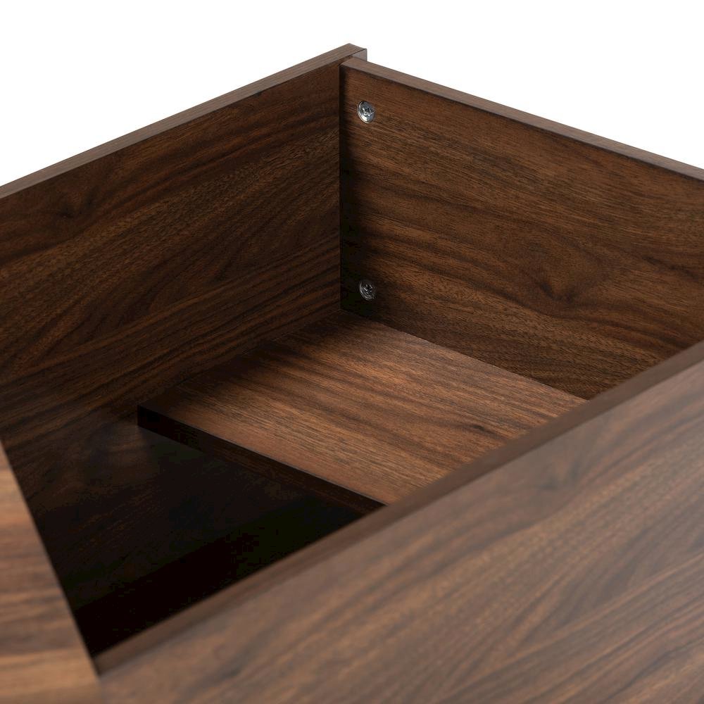 Skylar Modern and Contemporary Walnut Brown Finished Cat Litter Box Cover House