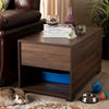 Skylar Modern and Contemporary Walnut Brown Finished Cat Litter Box Cover House