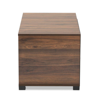 Walnut Brown Finished 2-Door Cat Litter Box Cover House