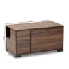 Walnut Brown Finished 2-Door Cat Litter Box Cover House