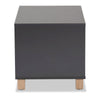 Two-Tone Dark Grey and Oak Finished Wood Cat Litter Box Cover House