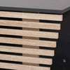 Two-Tone Dark Grey and Oak Finished Wood Cat Litter Box Cover House