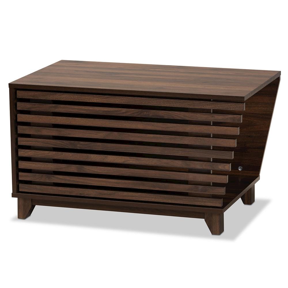 Walnut Brown Finished Wood Cat Litter Box Cover House