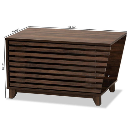 Walnut Brown Finished Wood Cat Litter Box Cover House