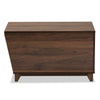 Walnut Brown Finished Wood Cat Litter Box Cover House