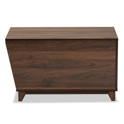 Walnut Brown Finished Wood Cat Litter Box Cover House
