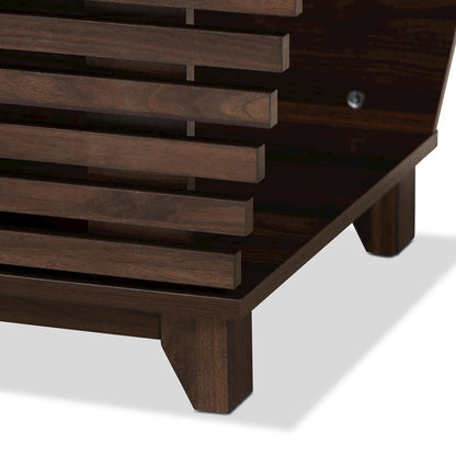 Walnut Brown Finished Wood Cat Litter Box Cover House