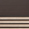 Two-Tone Dark Brown and Oak Finished Wood Cat Litter Box Cover House