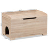 Mariam Modern and Contemporary Oak Finished Wood Cat Litter Box Cover House