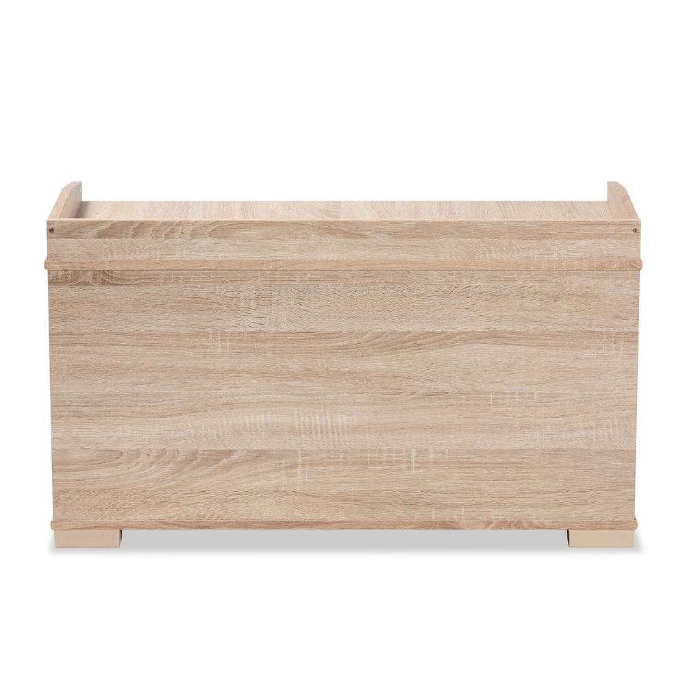 Mariam Modern and Contemporary Oak Finished Wood Cat Litter Box Cover House