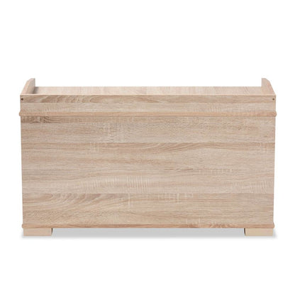 Mariam Modern and Contemporary Oak Finished Wood Cat Litter Box Cover House