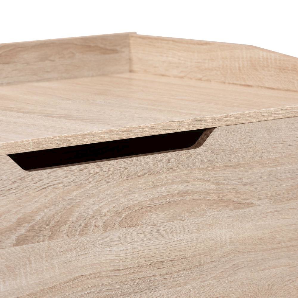 Mariam Modern and Contemporary Oak Finished Wood Cat Litter Box Cover House