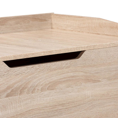 Mariam Modern and Contemporary Oak Finished Wood Cat Litter Box Cover House