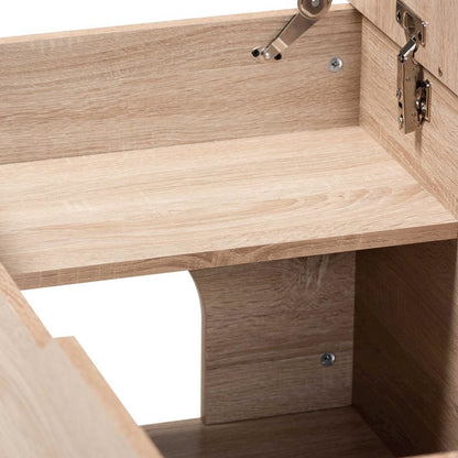 Mariam Modern and Contemporary Oak Finished Wood Cat Litter Box Cover House