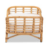 bali & pari Malino Modern Bohemian  Natural Brown Rattan Pet Bed with Cushion