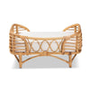 bali & pari Malino Modern Bohemian  Natural Brown Rattan Pet Bed with Cushion