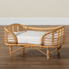 bali & pari Malino Modern Bohemian  Natural Brown Rattan Pet Bed with Cushion