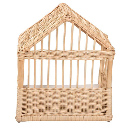 bali & pari Pieta Modern Bohemian Natural Brown Rattan Pet Bed
