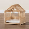 bali & pari Pieta Modern Bohemian Natural Brown Rattan Pet Bed