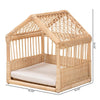 bali & pari Pieta Modern Bohemian Natural Brown Rattan Pet Bed