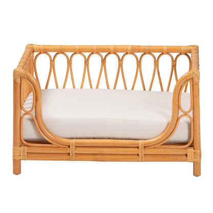 Kierra Bohemian Honey Rattan Pet Bed