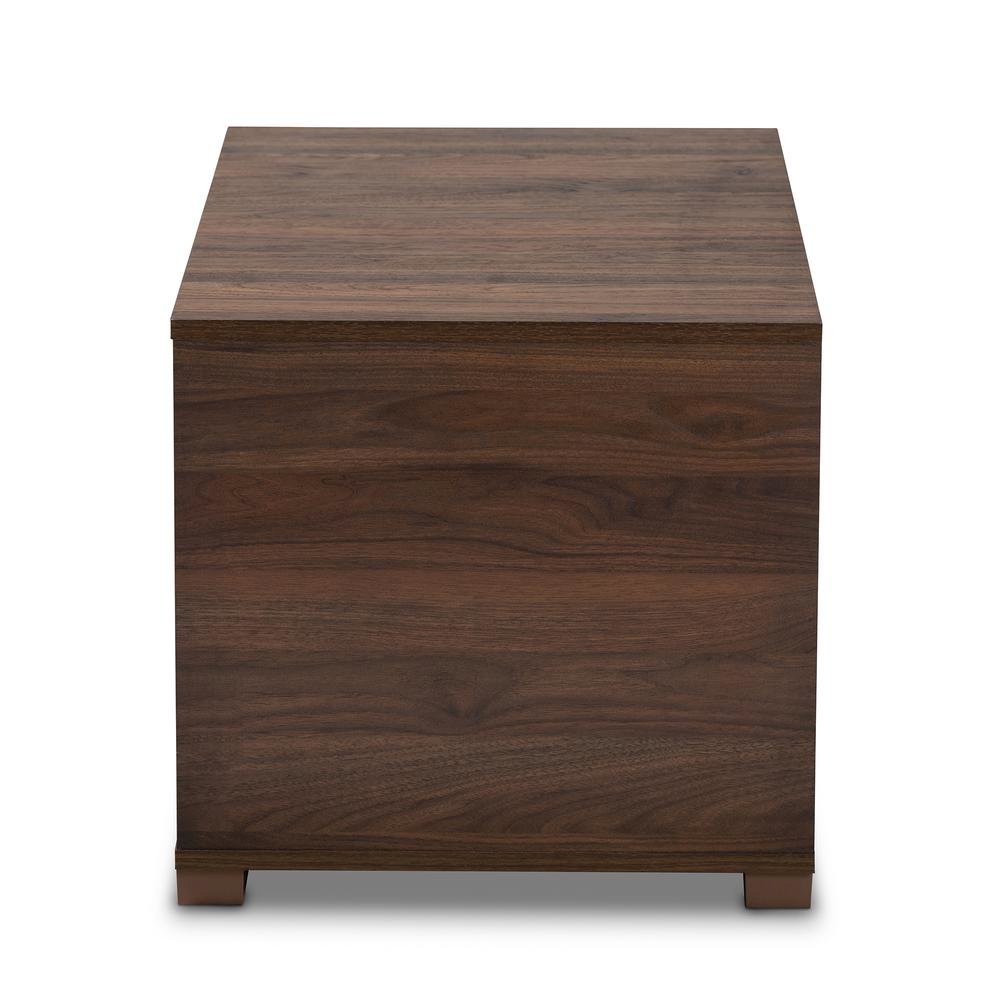 Walnut Brown Finished 2-Door Wood Cat Litter Box Cover House