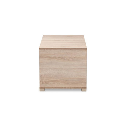 Oak Finished 2-Door Wood Cat Litter Box Cover House