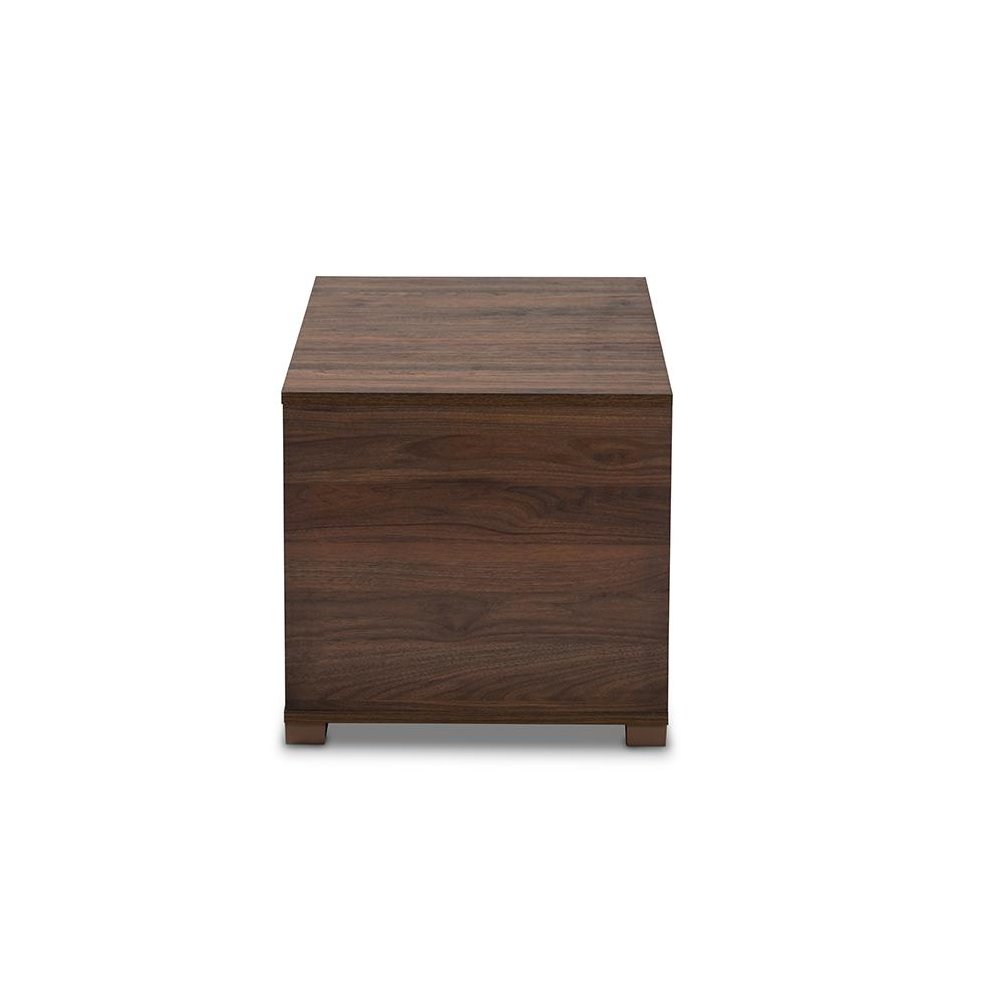 Walnut Brown Finished 2-Door Wood Cat Litter Box Cover House