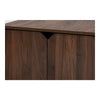 Walnut Brown Finished 2-Door Wood Cat Litter Box Cover House