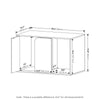 Furinno Peli Small End Table with Litter Box Enclosure, Americano