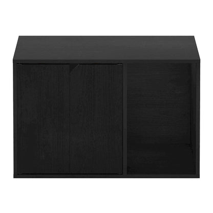 Furinno Peli Small End Table with Litter Box Enclosure, Americano