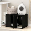Furinno Peli Small End Table with Litter Box Enclosure, Americano