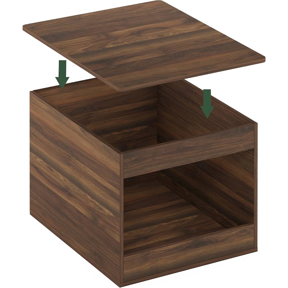 Furinno Peli Top Opening Litter Box Enclosure, Columbia Walnut