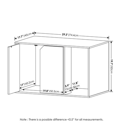 Furinno Peli Litter Box Enclosure, Solid White