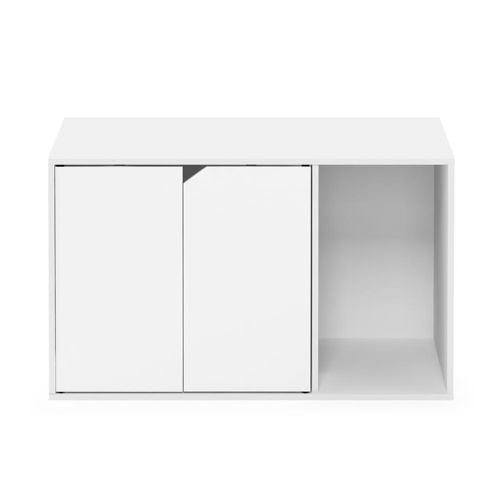Furinno Peli Litter Box Enclosure, Solid White