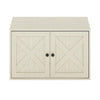 Furinno Peli Farmhouse Cat Litter Box Enclosure, White Wash