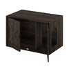 Furinno Peli Farmhouse Cat Litter Box Enclosure, Ebony