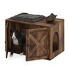 Furinno Peli Farmhouse Cat Litter Box Enclosure, Rustic Brown