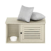 Furinno Peli Farmhouse Hidden Cat Litter Box with Divider, White Wash