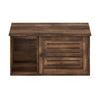 Furinno Peli Farmhouse Hidden Cat Litter Box with Divider, Rustic Brown