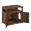 Furinno Peli Farmhouse Cat Litter Cabinet Storage with 2 Doors, Rustic Brown