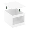 Furinno Peli Top Opening Litter Box Enclosure, Solid White