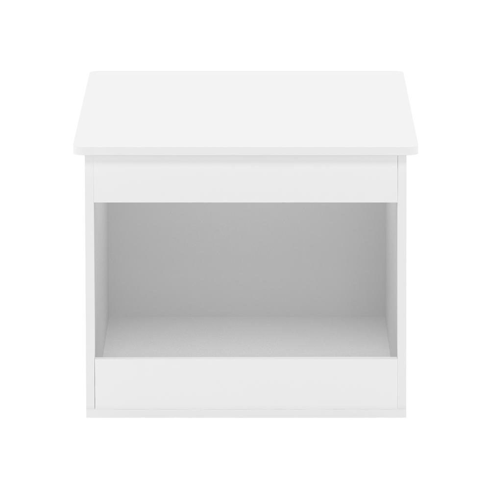 Furinno Peli Top Opening Litter Box Enclosure, Solid White