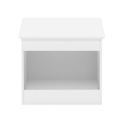 Furinno Peli Top Opening Litter Box Enclosure, Solid White