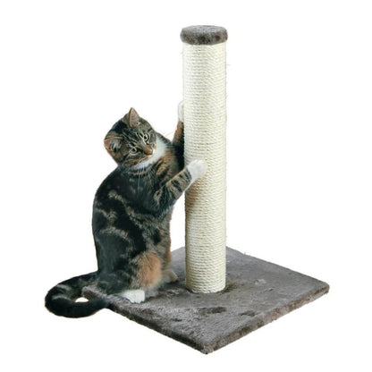 Parla Sisal 24.5" Cat Scratching Post with Plush Base, Gray