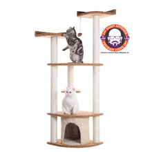 Ultra Thick Faux Fur Real Wood Cat Scratching Furniture For Cats Play Chocolate