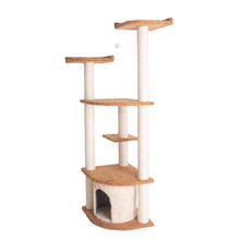 Ultra Thick Faux Fur Real Wood Cat Scratching Furniture For Cats Play Chocolate