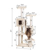 Multi-Level Real Wood Cat Tree With Two Spacious Condos